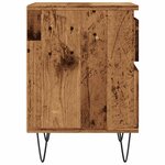 vidaXL Table de chevet vieux bois 40x35x50 cm bois d’ingénierie