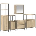 vidaXL Ensemble de mobilier de salle de bain avec étagère 5 Pièces Beige