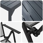 vidaXL Ensemble de salle à manger pour jardin 9 Pièces Acier