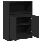 vidaXL Buffet avec LED noir 72x34x100 cm bois d'ingénierie