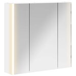 vidaXL Armoire Miroir de Salle de Bain Blanc 63 5 x 15 5 x 60 5 cm