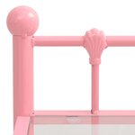 vidaXL Tables de chevet 2 Pièces Rose et transparent Métal et verre