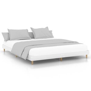 vidaXL Cadre de lit sans matelas blanc 120x200 cm bois ingénierie
