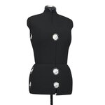 vidaXL Mannequin de robe ajustable pour femme Noir M Taille 40-46