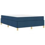 vidaXL Cadre de lit avec matelas Bleu 140 x 190 cm tissu