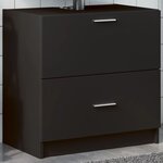 vidaXL Armoire d'évier noir 59x37x59 cm bois d'ingénierie