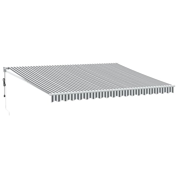 vidaXL Auvent rétractable anthracite et blanc 4 5x3 m tissu/aluminium
