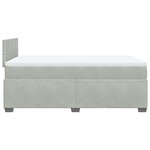 vidaXL Sommier à lattes de lit et matelas Gris clair 120x200cm Velours