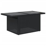 vidaXL Salon de jardin 9 Pièces avec coussins noir résine tressée