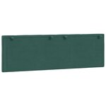 vidaXL Coussin de tête de lit Hanko vert foncé 160 cm velours