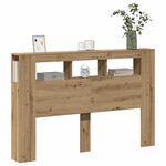 vidaXL Tête de lit à LED chêne artisanal 160x18 5x103 5 cm