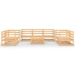 Salon de jardin meuble d'extérieur ensemble de mobilier 8 pièces bois de pin massif 02_0017794