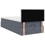 vidaXL Cadre de lit ottoman et matelas gris foncé 90x200 cm velours