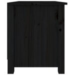 vidaXL Banc à chaussures Noir 70x38x45 5 cm Bois de pin massif
