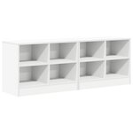 vidaXL Armoire de lit 2 Pièces Blanc 66 x 33 x 48 cm Bois d'ingénierie