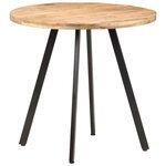 vidaXL Table de salle à manger 80 cm Bois de manguier brut
