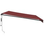 vidaXL Auvent rétractable automatique bordeaux 500x350 cm