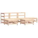 vidaXL Salon de jardin 6 Pièces avec coussins bois massif