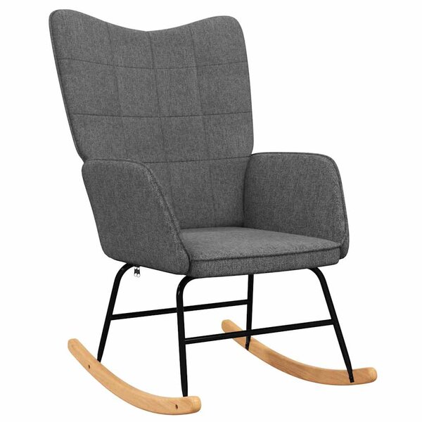 vidaXL Chaise à bascule Gris foncé Tissu