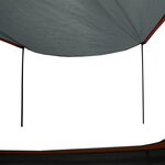 vidaXL Tente de camping 2 personnes gris et orange imperméable