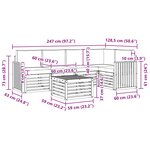 vidaXL Ensemble de canapés d'extérieur 6 pc Gris Naturel et Clair