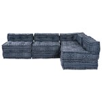 vidaXL Coussin 4 Pièces Bleu 70 x 70 x 54 cm Polyester