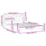 vidaXL Cadre de lit Viana sans matelas noir et blanc 140x200 cm similicuir