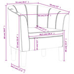 vidaXL Fauteuil rouge similicuir