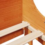 vidaXL Cadre de lit sans matelas cire marron 200x200cm bois pin massif