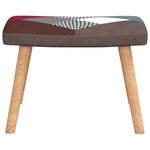 vidaXL Chaise de relaxation avec repose-pied Patchwork Tissu