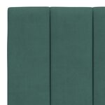 vidaXL Coussin de tête de lit vert foncé 140 cm velours