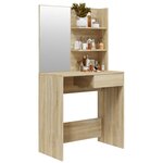 vidaXL Coiffeuse avec miroir Chêne sonoma 74 5x40x141 cm