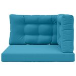 vidaXL Coussin de canapé d'extérieur 3 Pièces Bleu royal Polyester