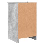 vidaXL Cabinet de chevet Gris béton 38 x 38 x 66 cm Bois d'ingénierie