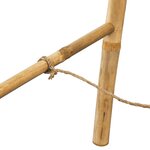 vidaXL Porte-serviette double avec 5 barreaux Bambou 50 x 160 cm