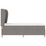 vidaXL Lit à ressorts avec matelas Taupe 200 x 80 cm tissu