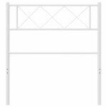 vidaXL Tête de lit de remplacement métal blanc 75 cm