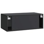 vidaXL Meuble TV mural 78 5 x 41 x 30 cm Noir Bois d'ingénierie