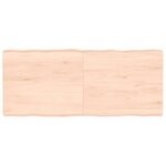 vidaXL Dessus de table bois massif non traité bordure assortie