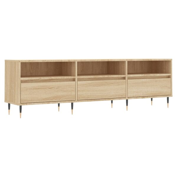 vidaXL Meuble TV chêne sonoma 150x30x44 5 cm bois d'ingénierie