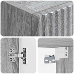 vidaXL Cabinet de Salle de Bain Mural Sonoma gris 33 x 34 5 x 60 cm