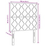 vidaXL Tête de lit design blocs en diamant bleu foncé 100 cm velours