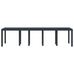 Table de jardin vidaXL Anthracite 300x100x73 cm Poly Rattan
