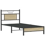 vidaXL Cadre de lit sans matelas chêne sonoma 90x200 cm