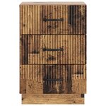 vidaXL Cabinet de chevet avec tiroir Bois ancien 43 x 41 x 63 5 cm