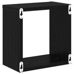 vidaXL Étagères Murales Chêne Noir MDF 26 x 15 x 26 cm Étagères Murales