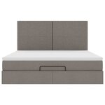 VidaXL Cadre de lit ottoman avec matelas taupe 160x200 cm tissu