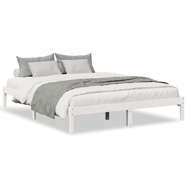 vidaXL Cadre de lit extra long sans matelas 160x210 cm bois massif pin