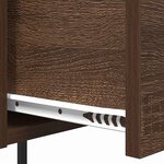 vidaXL Cabinet de chevet avec tiroir Chêne marron 42 x 41 x 56 cm