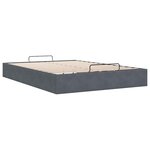 vidaXL Cadre de lit ottoman sans matelas gris foncé 140x200 cm velours